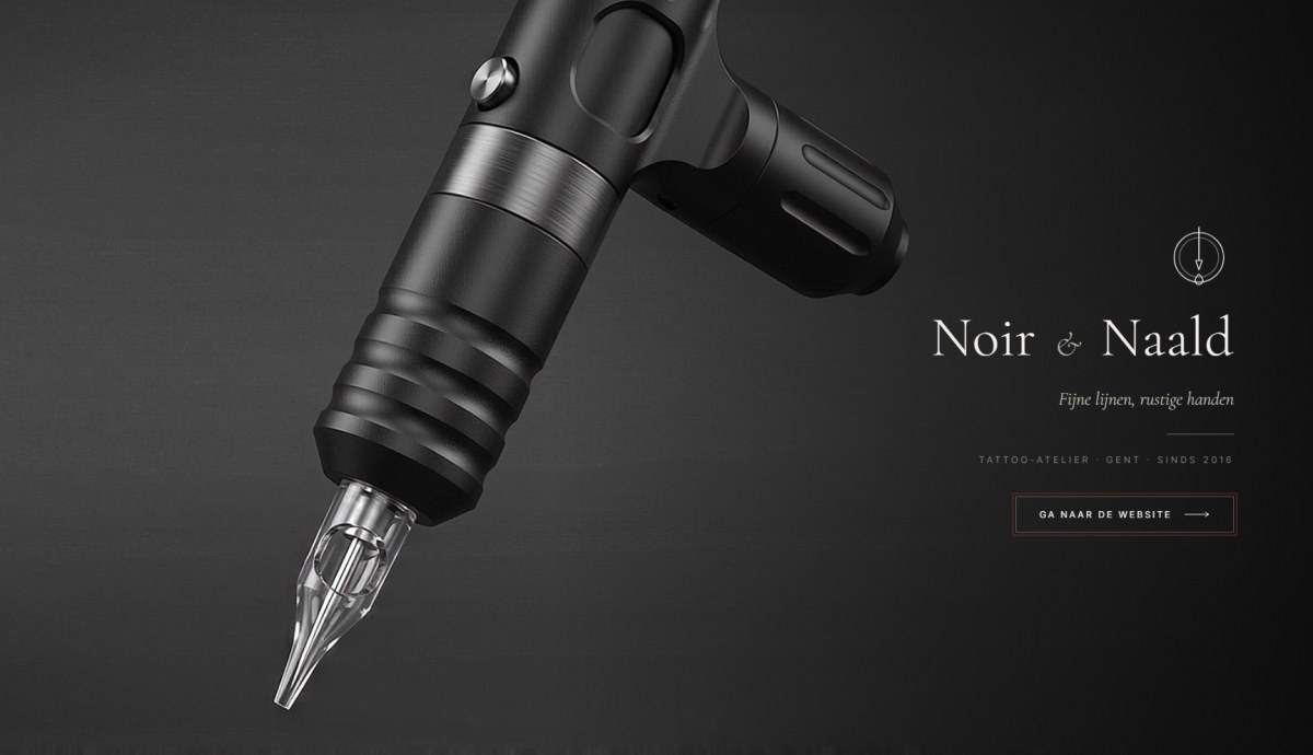 De website van Noir & Naald